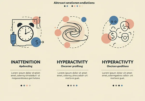 Abstract symbols for inattention, hyperactivity.