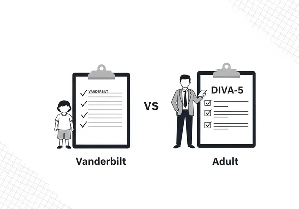 Comparison of Vanderbilt and DIVA-5 ADHD assessments