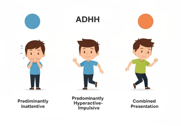 Illustration of three ADHD presentations