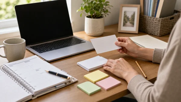 Adult preparing ADHD evaluation notes